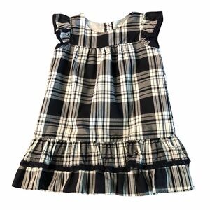 YOUNGLAND - GIRLS NAVY/WHITE PLAID DRESS SIZE 4